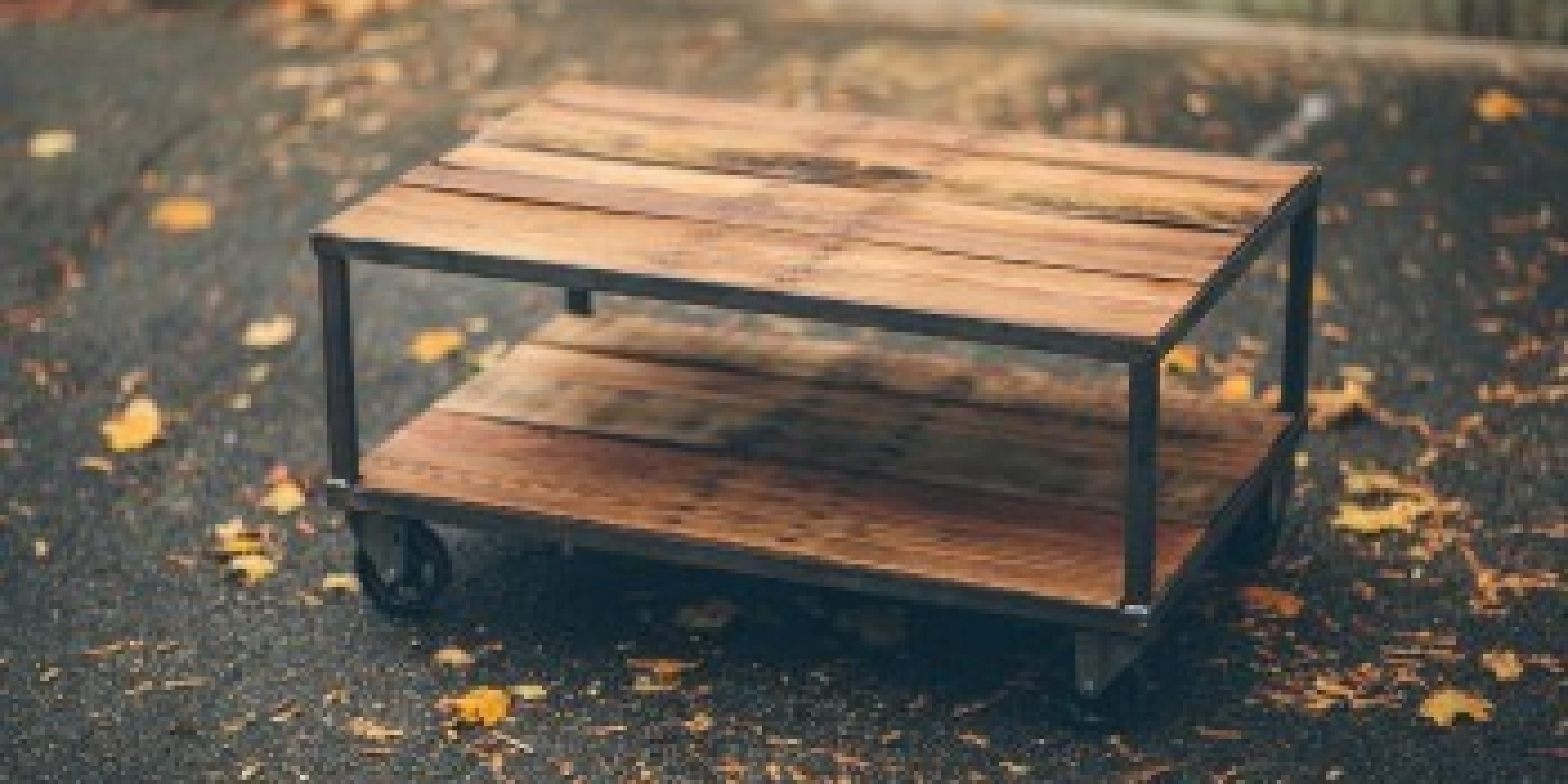 CC Vintage Casters The Perfect Touch for a Steel and Reclaimed Wood Coffee Table Caster