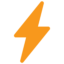 Lightning Icon Orange