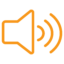 Noise Reducing Icon Orange