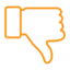 Thumbs Down Icon Orange