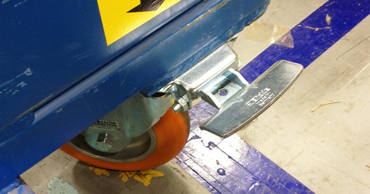 IdealStop Caster Brake Prevents Injuries and Damage Caster Connection