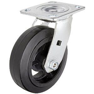 6 x 2 rubber on steel swivel