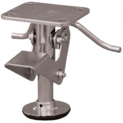 Heavy Duty Steel Floor Lock Caster Wheel Brake – Foot Pedal Operated, 6-1/2" To 8" Range