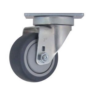 3" Stainless Steel Thermoplastic Rubber Swivel Caster