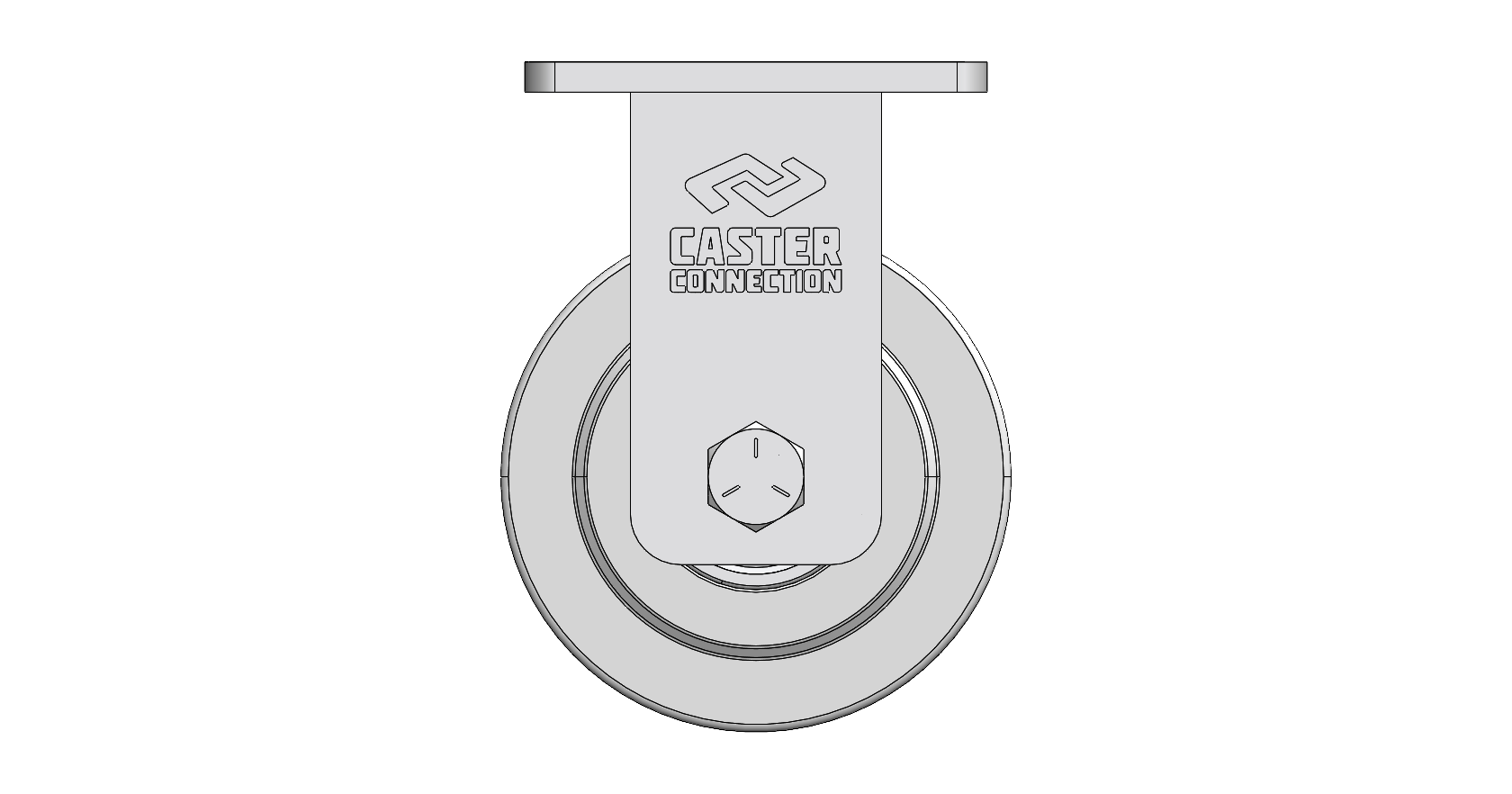 8" CC Juggernaut Cast Nylon Rigid Caster