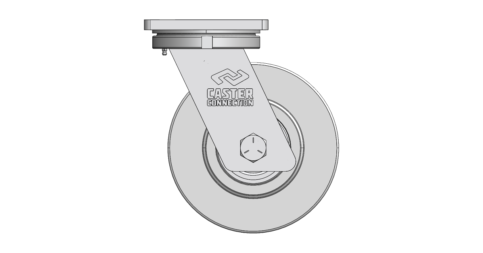 10" CC Juggernaut Cast Nylon Forged Kingpin Swivel Caster