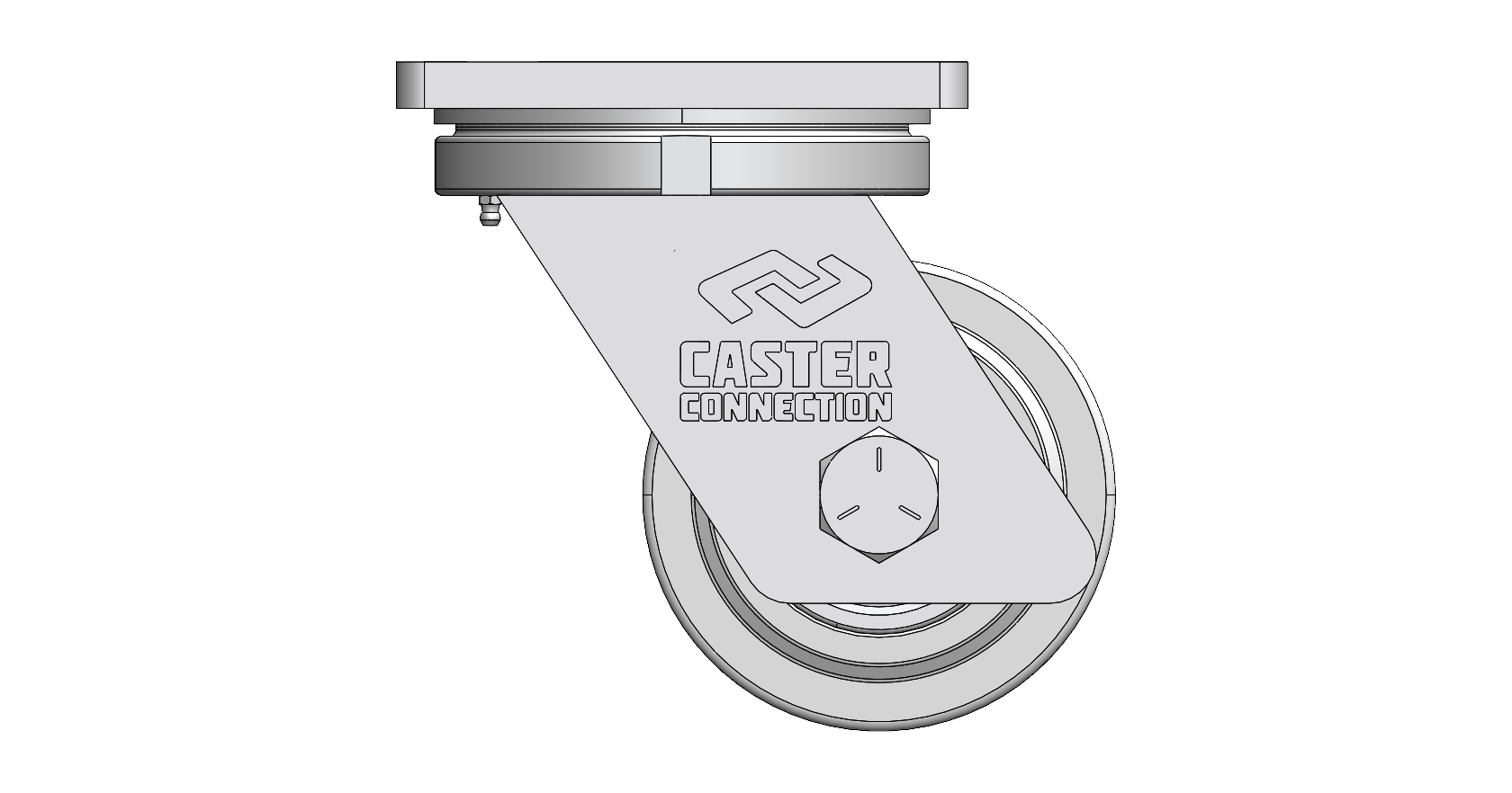 6" CC Juggernaut Cast Nylon Forged Kingpin Swivel Caster