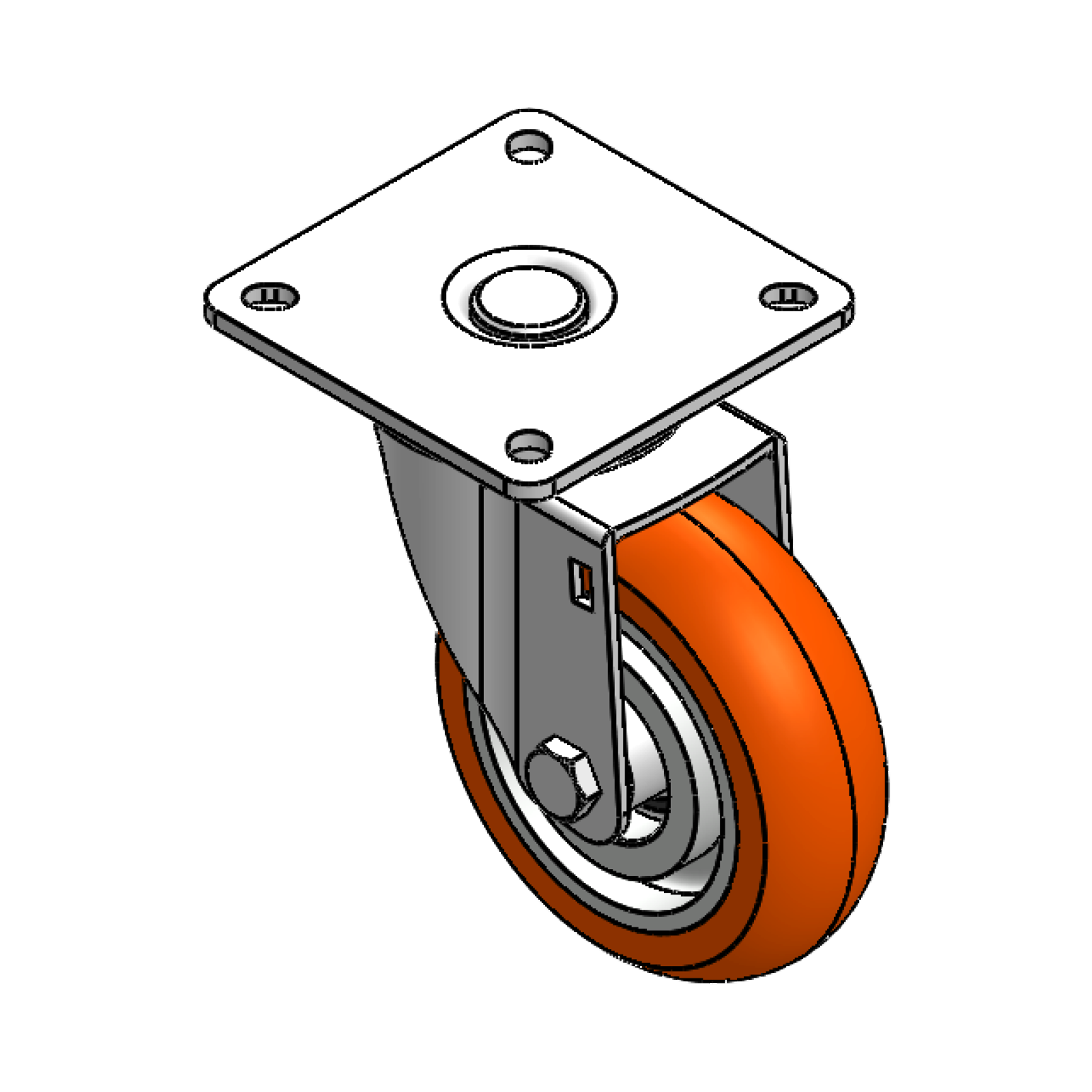 4" CC Apex Swivel Caster