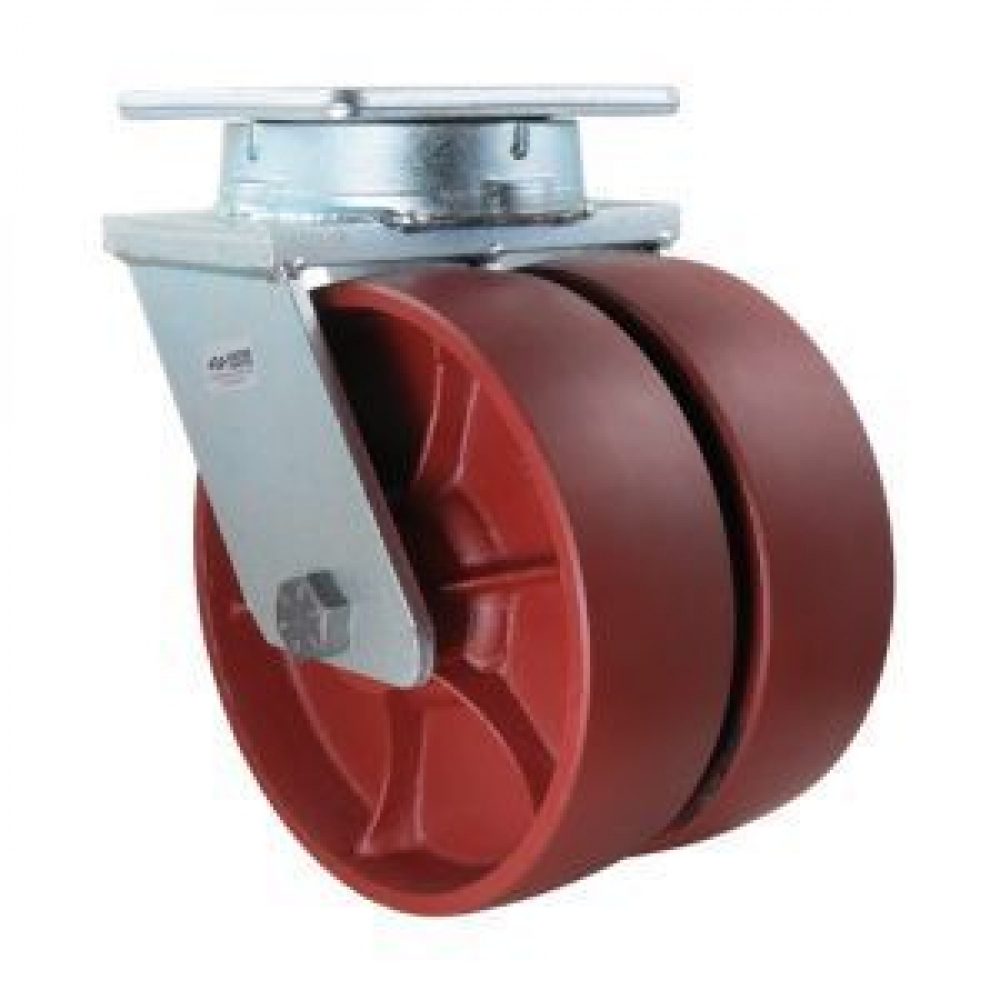 10" DualWheel CrownTread Ductile Steel… Caster Connection
