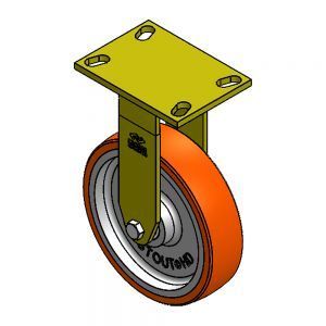 8" CC Axis Rigid CC Stout HD Caster