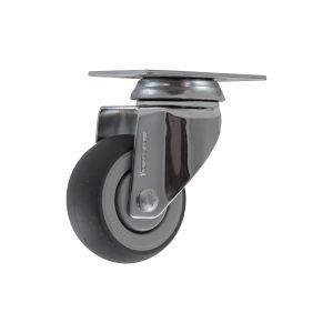 3" Chrome-Plated Thermoplastic Rubber Swivel Caster