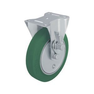 200 mm Elastic Rubber Dead Man's Brake Right Side Rigid Caster