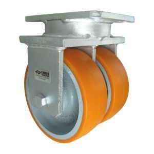 6" CC Stout HD Dual-Wheel Rigid Caster