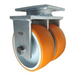 8" CC Stout HD Dual-Wheel Rigid Caster