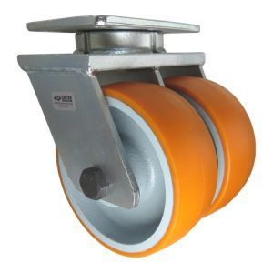 8" CC Stout HD Kingpinless Dual-Wheel Swivel Caster