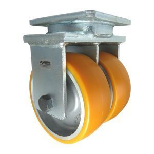 8" CC Stout Dual-Wheel Rigid Caster