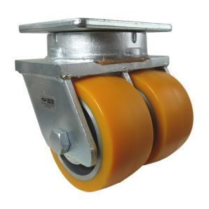 6" CC Stout Dual-Wheel Kingpinless Swivel Caster