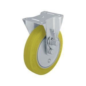 180 mm Elastic Rubber Dead Man's Brake Left Side Rigid Caster